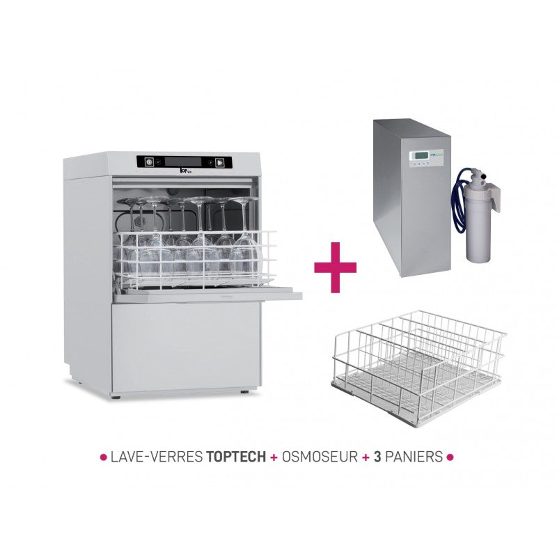 PACK TOUT EN 1 - Lave-verres 400 X 400 avec osmoseur - Colged