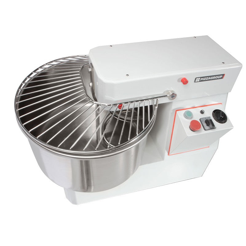 Pétrin à vitesse variable - Tête et cuve amovibles - 25 kg - Gamme pétrins - Pizza Group
