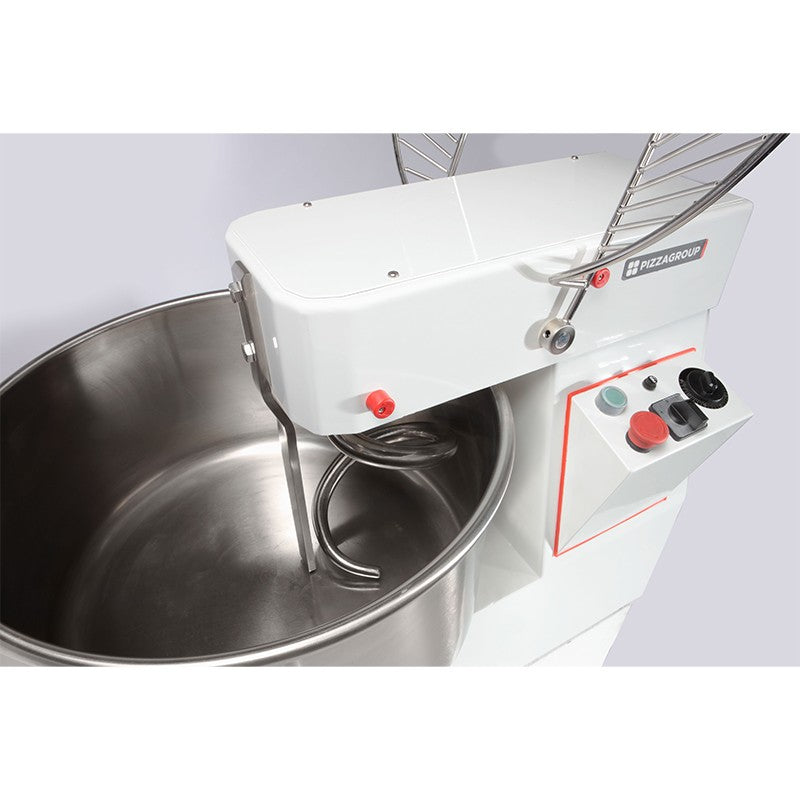 Pétrin à vitesse variable - Tête et cuve amovibles - 38 kg - Gamme pétrins - Pizza Group