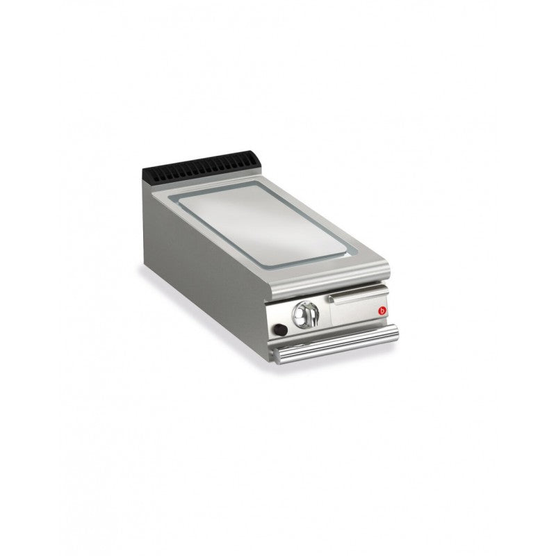 Plancha gaz - Plaque AISI 430 lisse - Largeur 400 mm - Gamme QUEEN 900 - Puissance totale absorbée 7 KW - Baron