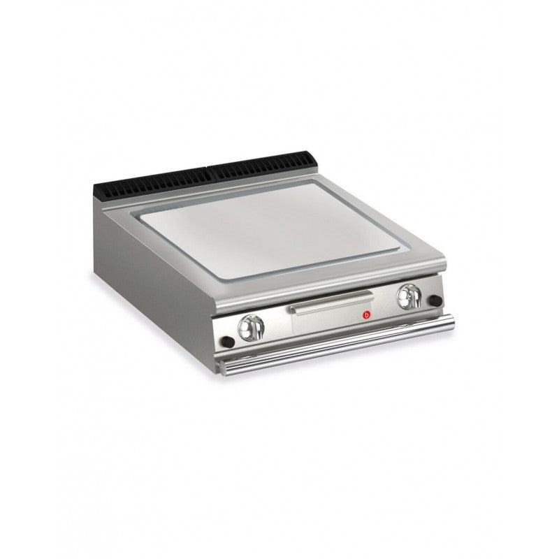 Plancha gaz - Plaque AISI 430 lisse - Largeur 600 mm - Gamme QUEEN 900 - Puissance totale absorbée 14 KW - Baron