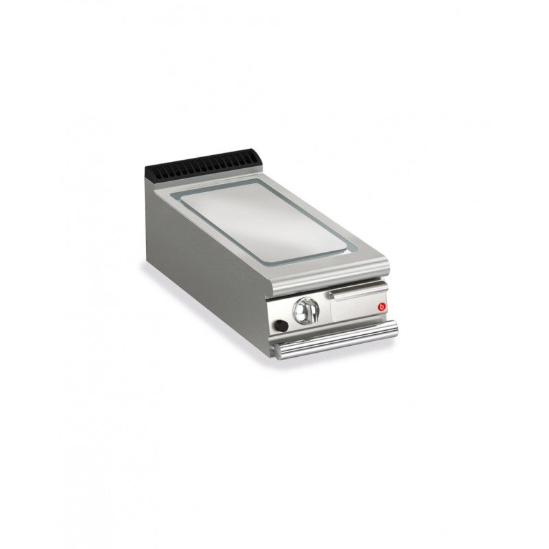 Plancha gaz - Plaque chrome dur lisse - Largeur 400 mm - Gamme QUEEN 900 - Baron
