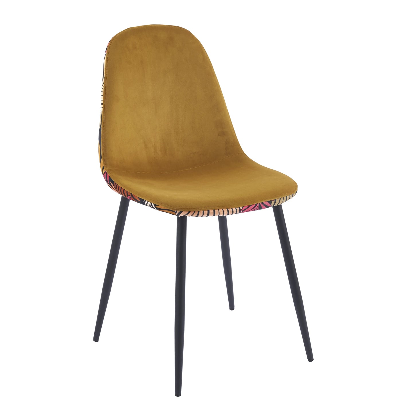 Chaise SIMP Floral - Moutarde