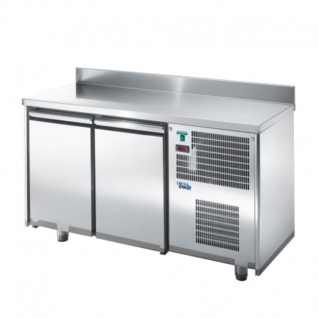 SOFRACOLD - Table snack positive avec dosseret - Prof. 600 - 2 portes - 200 L - TRS2P-2