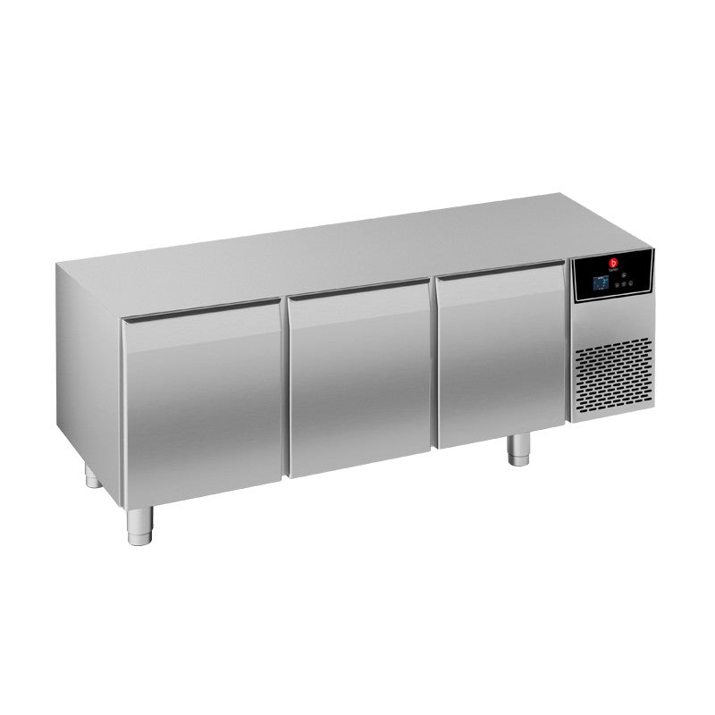 Soubassement réfrigéré positif GN 1/1 sans dessus - Avec groupe - 3 portes - 220 L - Baron