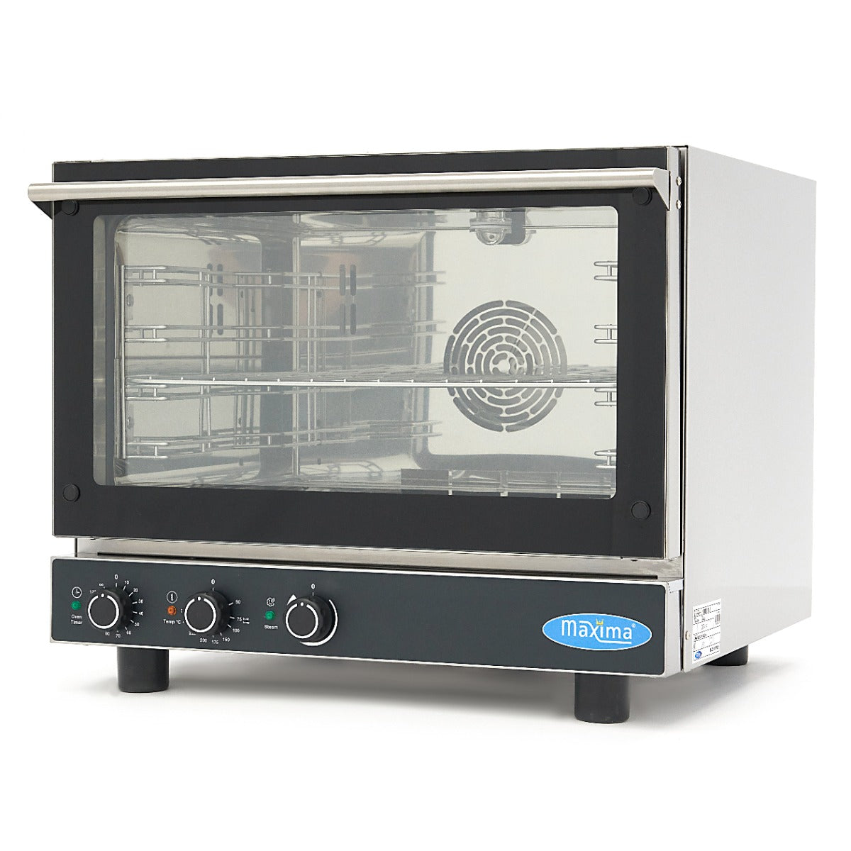 Four combiné mixte - 4 plateaux (1/1 GN / 60 x 40 cm) - analogique - 400V - porte relevable