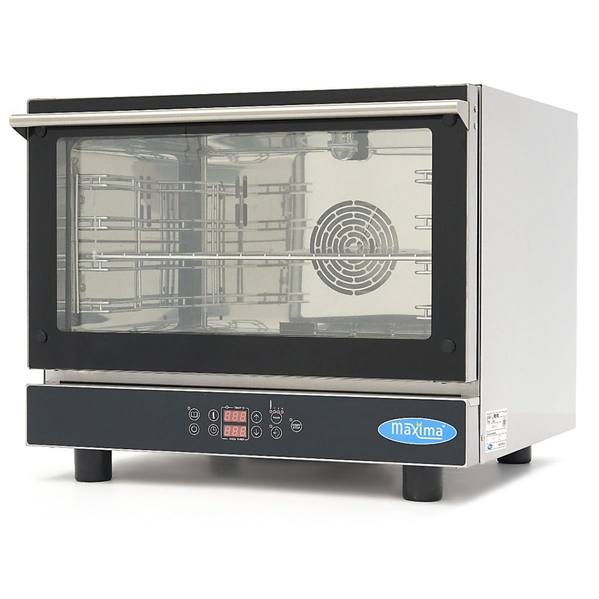 Four combiné mixte - 4 plateaux (1/1 GN / 60 x 40 cm) - numérique 99 programmes - 400V - porte relevable
