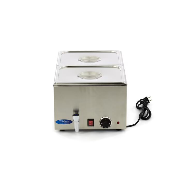 Bain Marie - avec robinet - incl 2 x 1/2 GN set - électrique