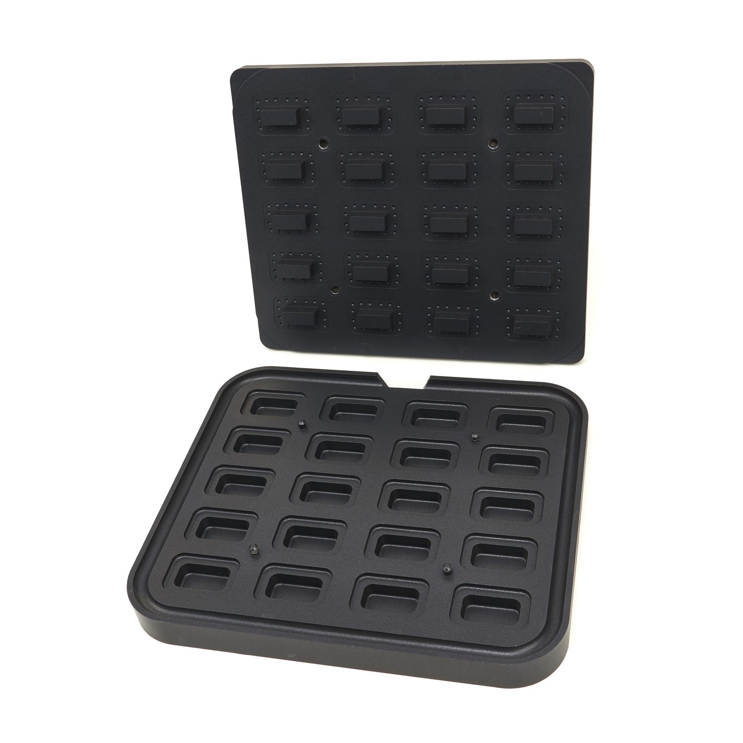 Moule à Tartelette - Rectangle - 64x41/45x22 mm - 20 pièces