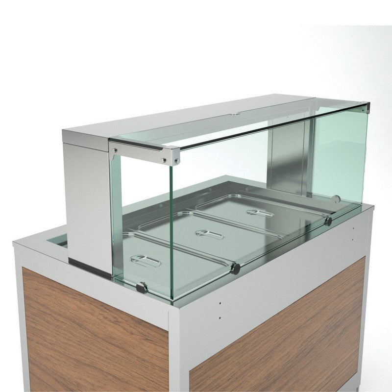 Structure vitrée frontale en verre trempé pour service arrière - OMNV5S - Nosem