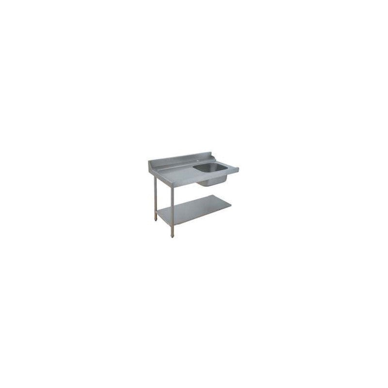 Table avec bac pour machines à capot panier 500 x 500 ou 600 x 500 - PAP712GV - Nosem
