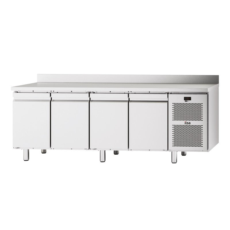 Table réfrigérée pâtissière négative -20/-10°C avec dosseret - 4 portes - Avec groupe - Prof. 800 - 620 L - TPA84N