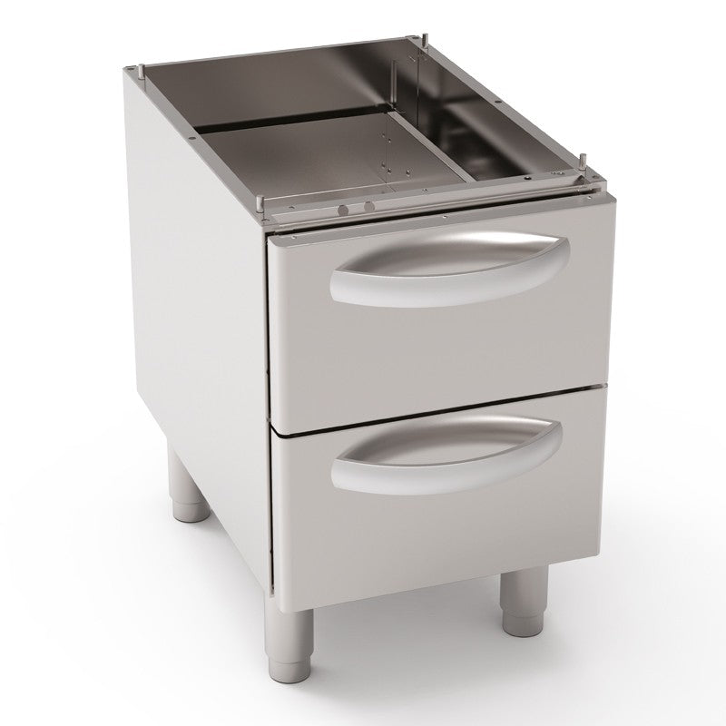 Support avec placard 2 tiroirs - Gamme 700 - Tecnoinox