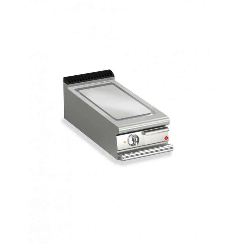 Top plancha électrique - Plaque lisse 17,3 dm² - AISI 430 - Larg. 400 mm - 305 x 490 - Gamme QUEEN 700 - Baron