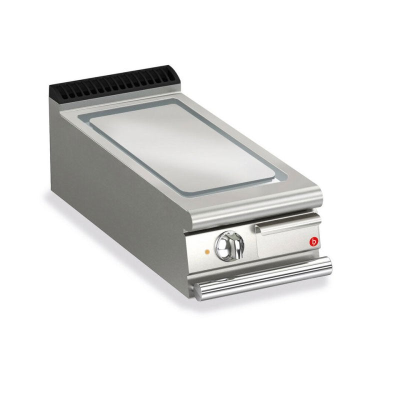 Top plancha électrique - Plaque lisse 17,3 dm² - Chrome dur - Larg. 400 mm - 305 x 490 - Gamme QUEEN 700 - Baron