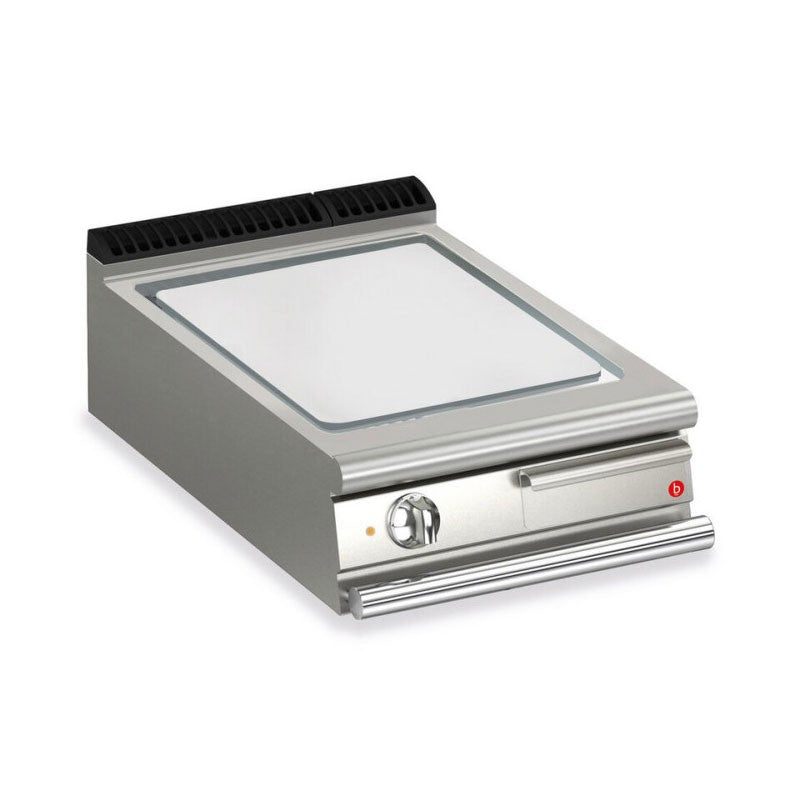 Top plancha électrique - Plaque lisse 27,5 dm² - Chrome dur - Larg. 600 mm - 505 x 490 - Gamme QUEEN 700 -70QSFTE605