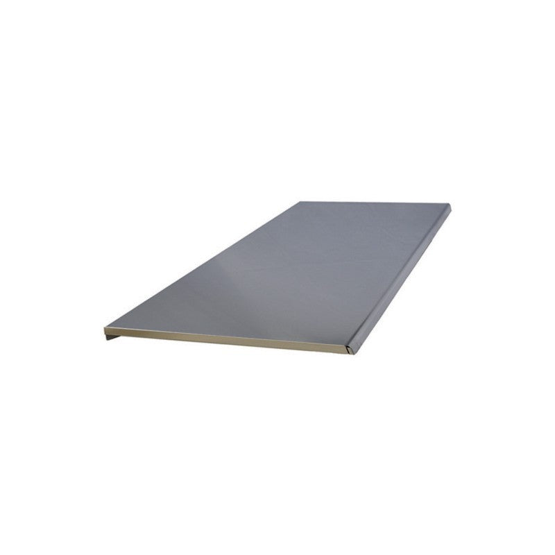 Plan de travail inox pour arrière-bars sans groupe - 4 portes larges - Sans dosseret - Longueur 2400 - 119441