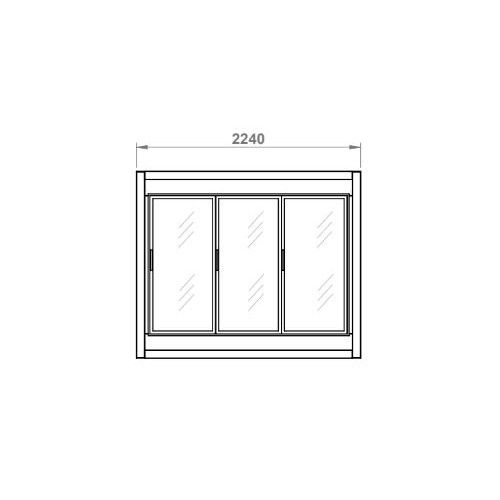 Armoire froide démontable positive 3 portes vitrées CORECO AFD-3R-PC - 2390x990x2160 mm