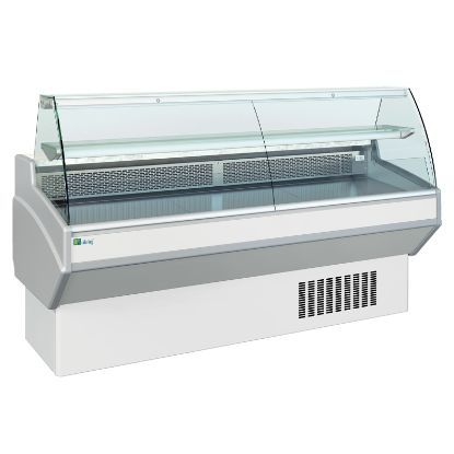 Comptoir d'exposition réfrigéré OM130VB vitrage bombé froid ventilé