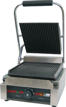 Grill panini électrique plaque rainurée 230 x 220 mm GH811