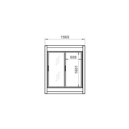 Armoire froide démontable positive 2 portes vitrées CORECO AFD-2R-PC - 1590x990x2160 mm