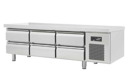 Soubassement réfrigéré positif 6 tiroirs SBRP6T-1600
