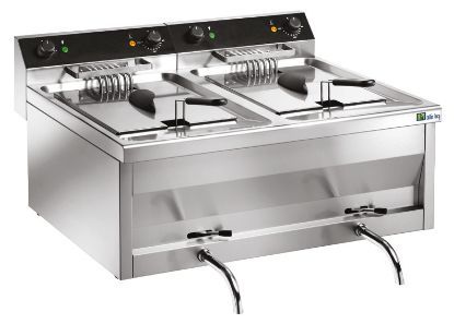 Friteuse de table électrique 2 x 12 L Tri 400 V FRF212