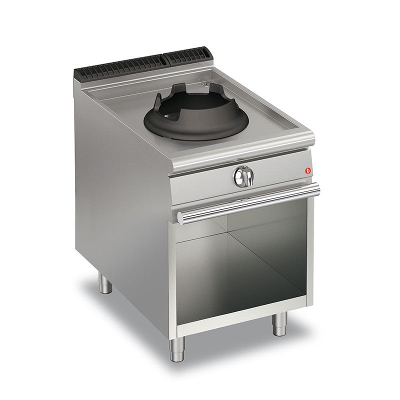 Wok 1 feu gaz sur placard ouvert - Gamme QUEEN 700 - Puissance totale absorbée 10 KW - Baron