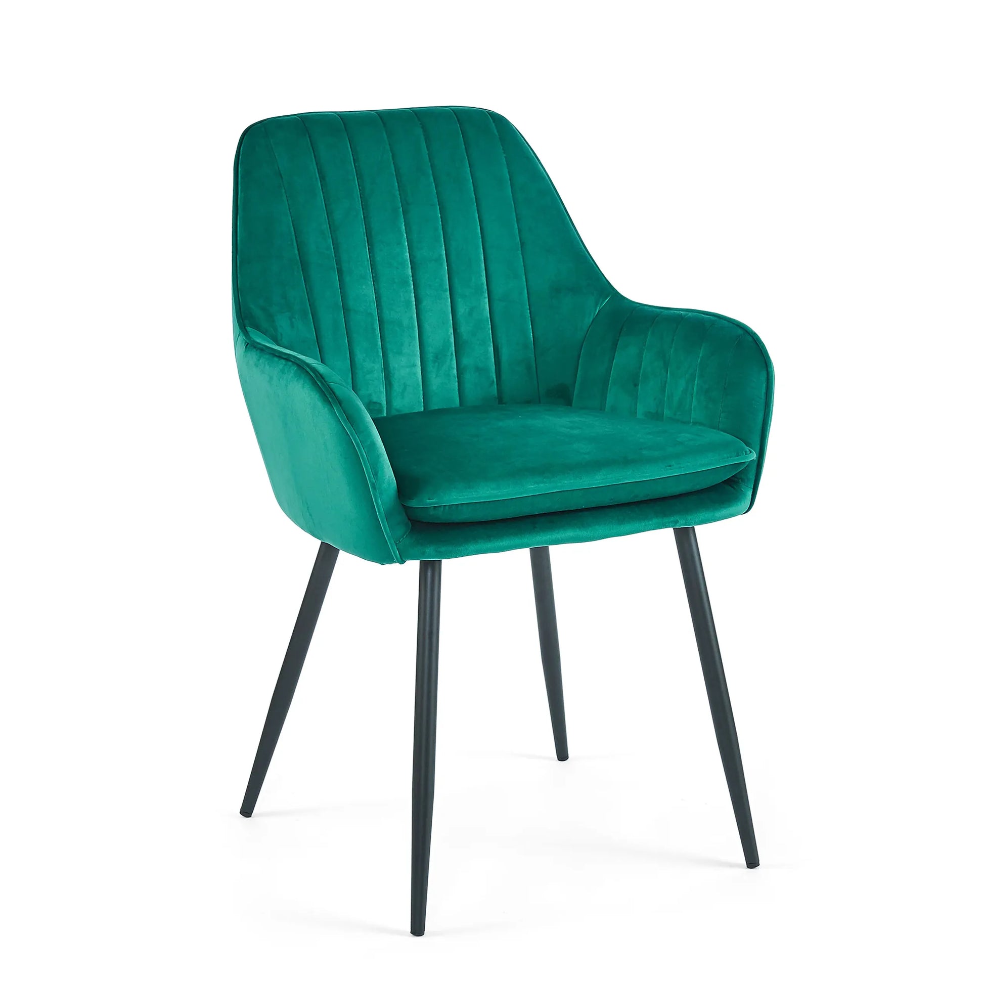 Chaise QUITTO Velours - Vert