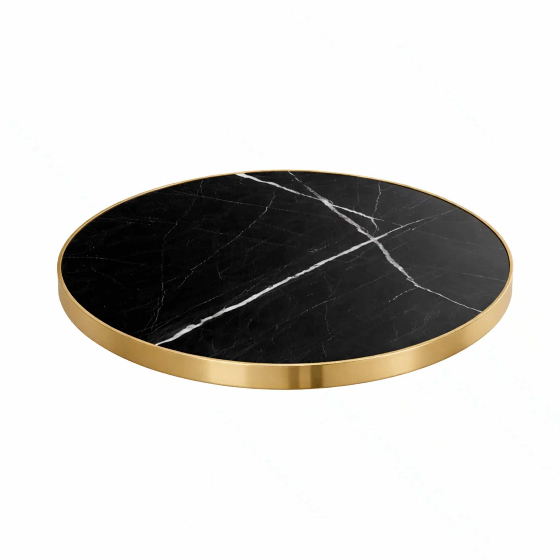 Plateau Multicouche Marbre Noir 70Ø