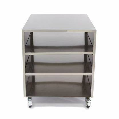 Table de machine en acier inoxydable - 60 x 80 cm - capacité de charge de 120 kg - sur roues