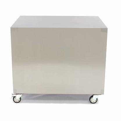 Table de machine en acier inoxydable - 60 x 80 cm - capacité de charge de 120 kg - sur roues