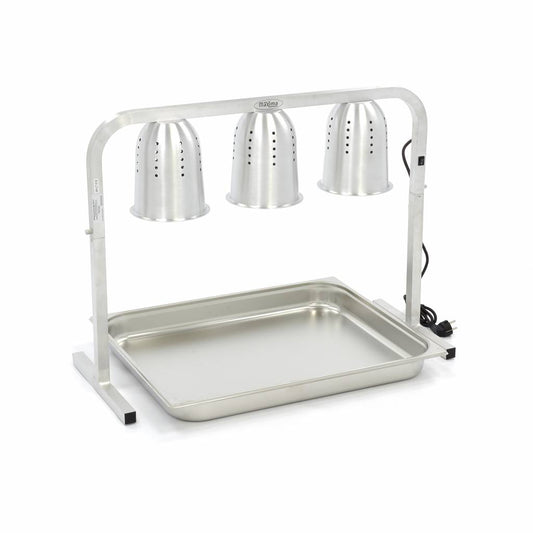 Lampe chauffante - 3 lampes - incl 3 lampes et 1 Bac 1/1 GN