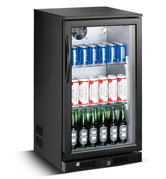TSC1E90B - Arrière Bar Noir -1 porte battante 600 x 500 x 900 mm