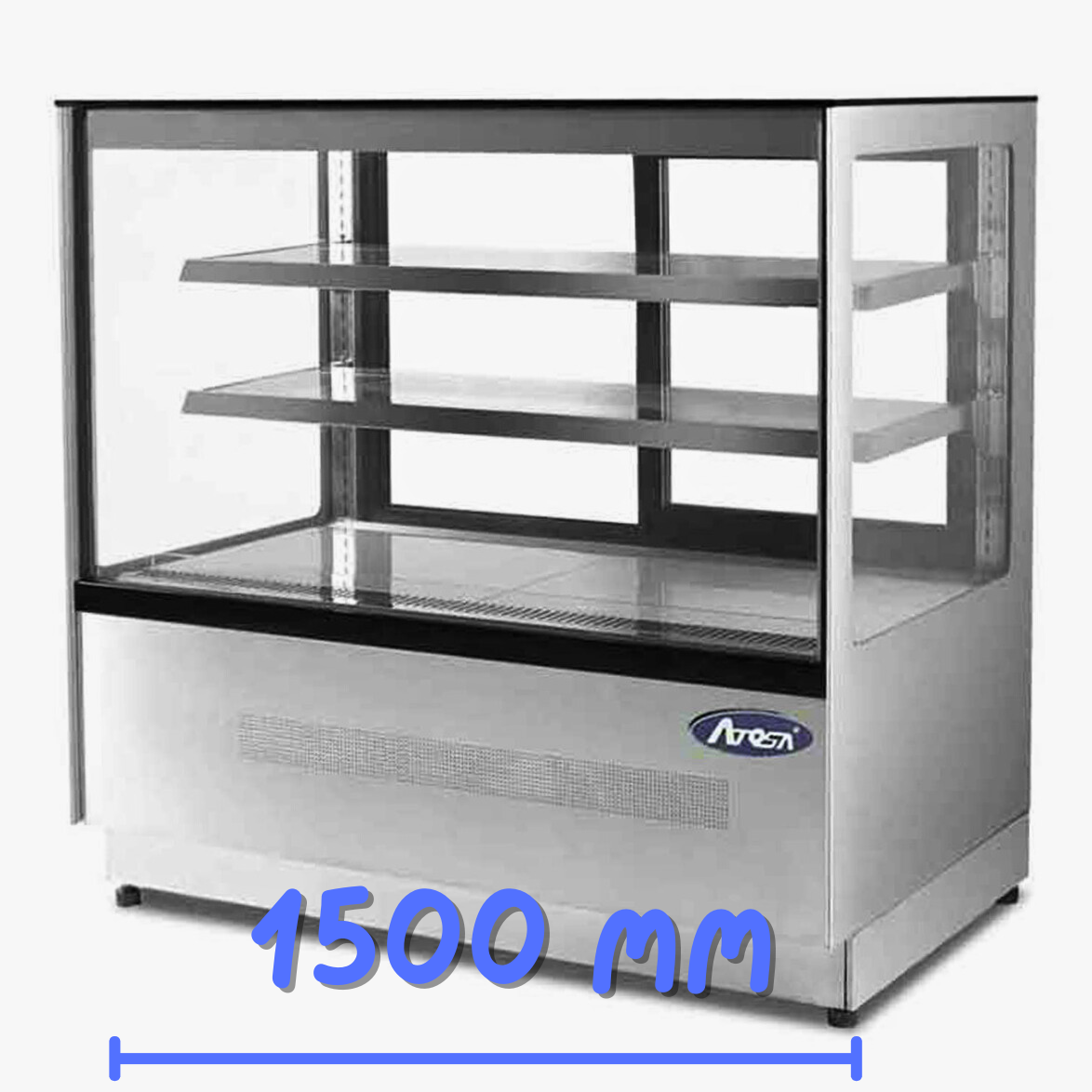 Vitrine réfrigérée comptoir - Droite - Inox