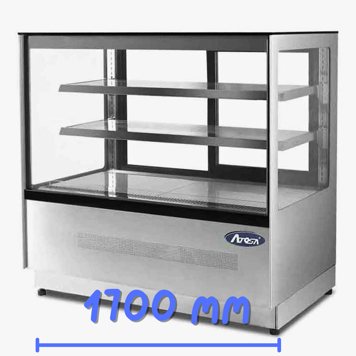 Vitrine réfrigérée comptoir - Droite - Inox