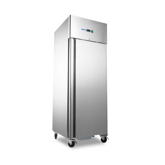 Armoire positive - 600 L - 3 étagères réglables (2/1 GN) - sur roulettes - incl étagères