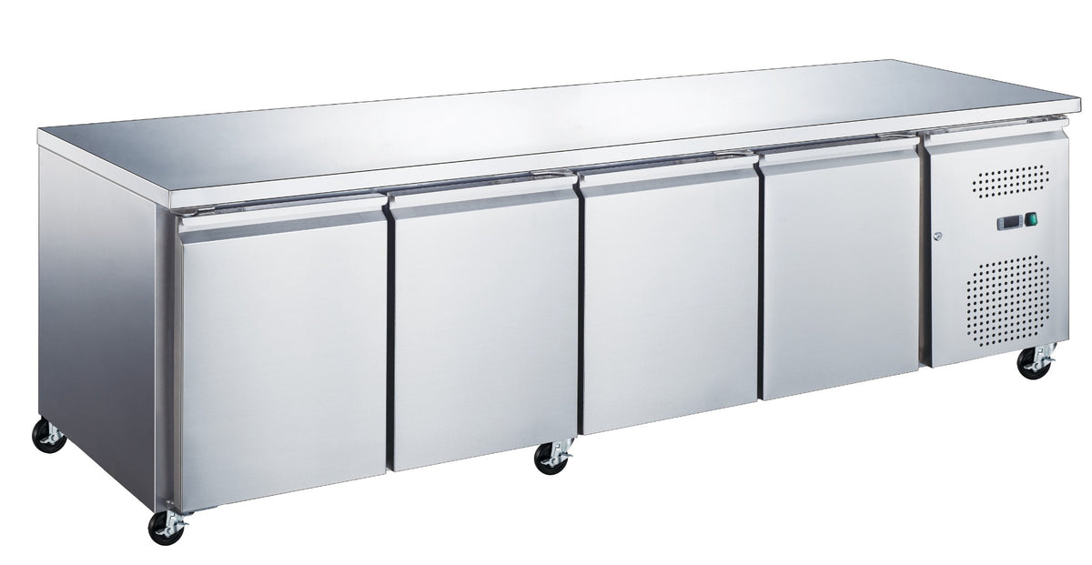 Table réfrigérée positive - 553 L - 223 cm - 4 portes — vue 3