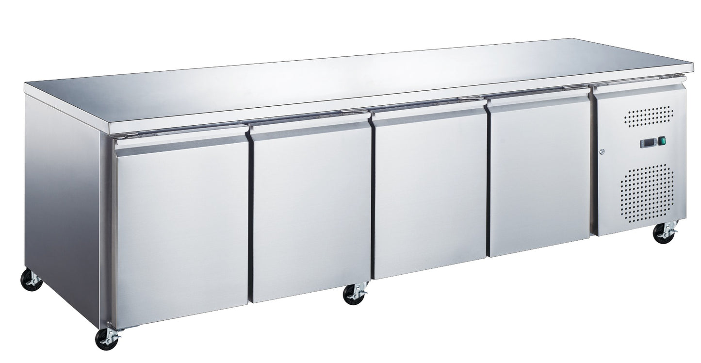 Table réfrigérée négative - 553 L - 2230 mm - 4 portes