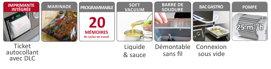 Machine sous vide PRESTIGE+ sur socle - détail