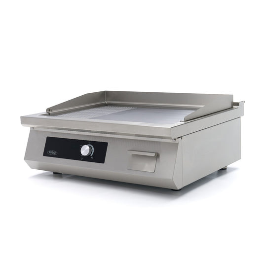 Plancha à induction 700 - lisse et rainurée - 5 000 W - double