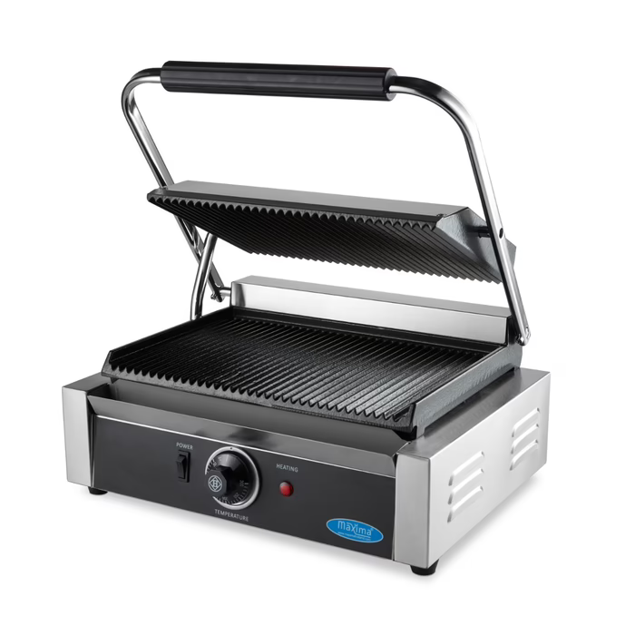Grill Contact Professionnel - Plaque Simple Rainurée - 335 mm