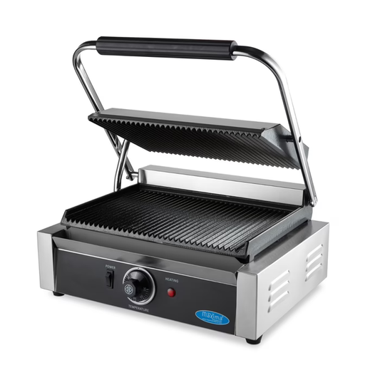Grill Contact Professionnel - Plaque Simple Rainurée - 335 mm