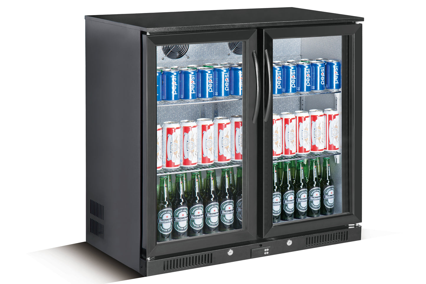 Arrière Bar Noir -1 porte battante 900 x 500 x 900 mm - Skyrainbow TSC2E90B