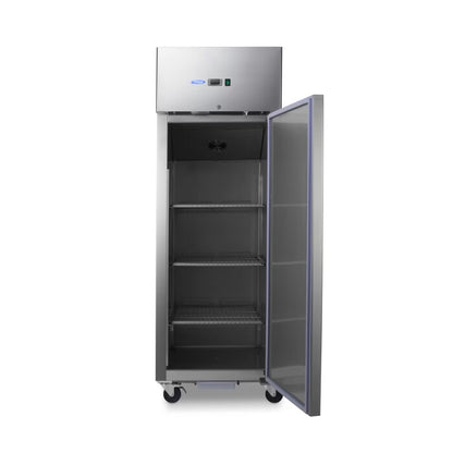 Armoire positive - 600 L - 3 étagères réglables (2/1 GN) - sur roulettes - incl étagères