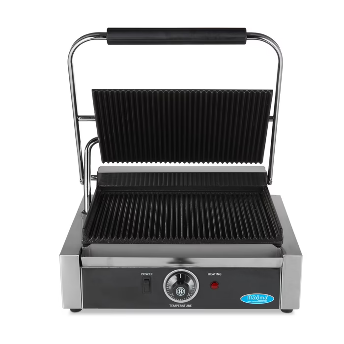 Grill Contact Professionnel - Plaque Simple Rainurée - 335 mm