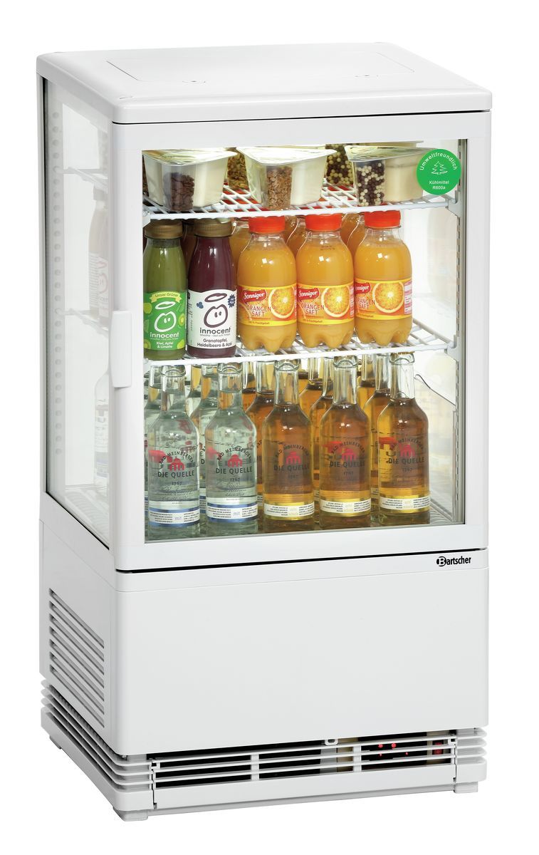 Mini vitrine réfrigérée 58L, blanche