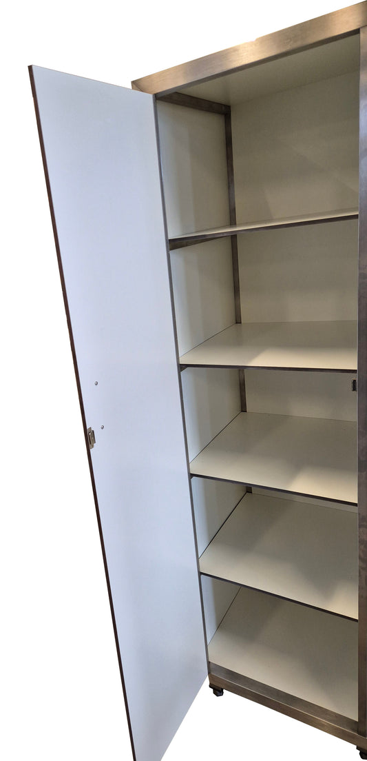 Armoire à Vaisselle Inox 2 Portes 5 Niveaux L950 – Garde-Manger