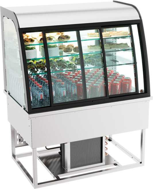 Drop-in Vitrine Réfrigérée 200L Portes Coulissantes