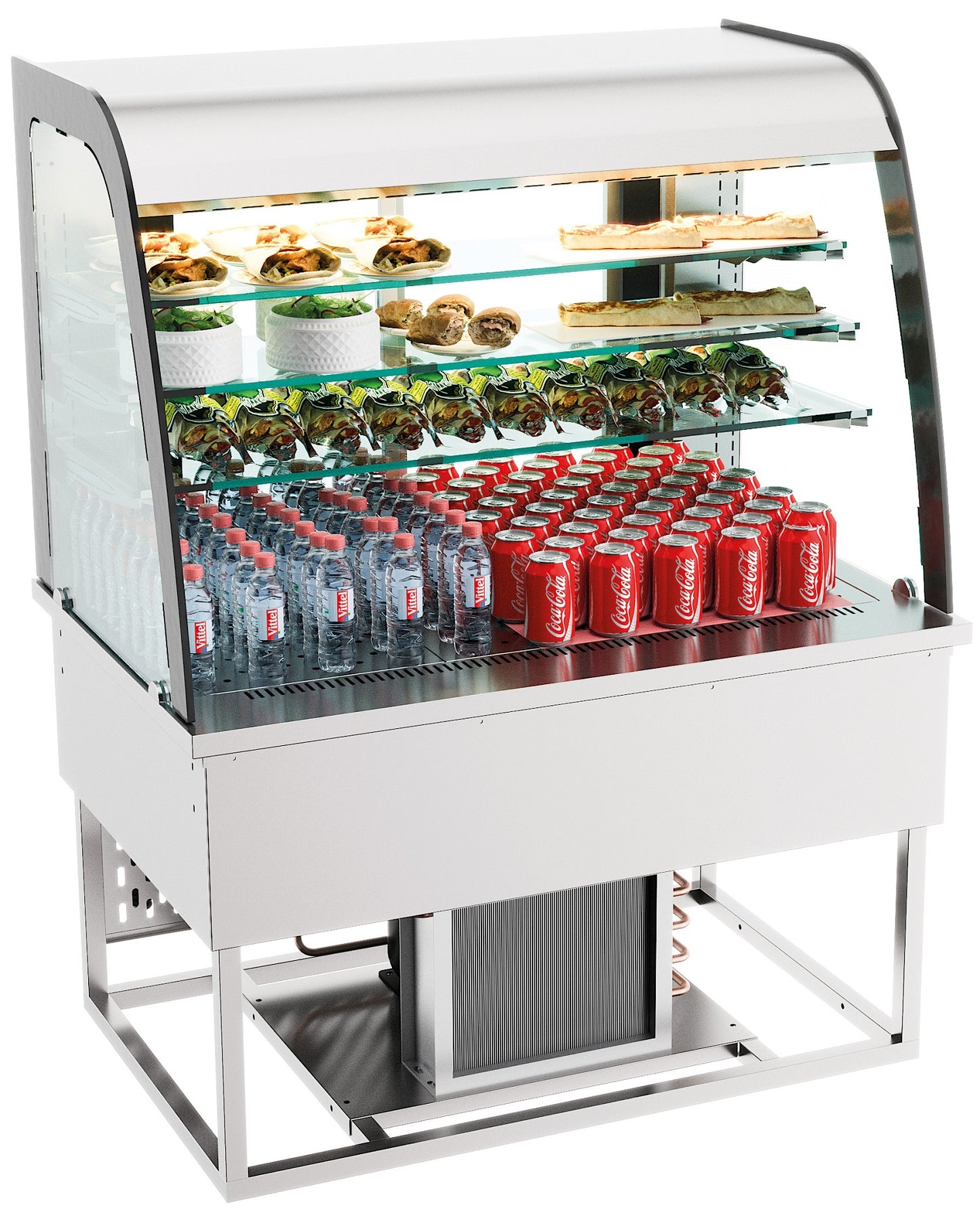 Drop-in Vitrine Réfrigérée 140L Ouvert